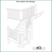 Double Winder Softwood & Redwood Staircase