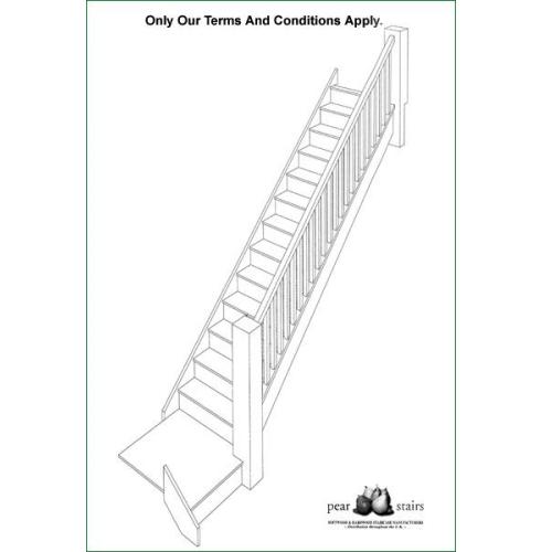 August White Primed Staircase