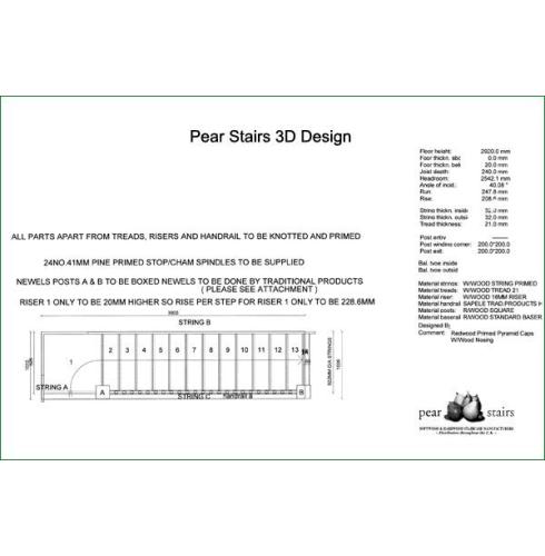 August White Primed Staircase