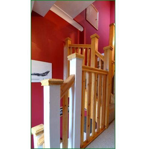 Double Winder Softwood & Redwood Staircase