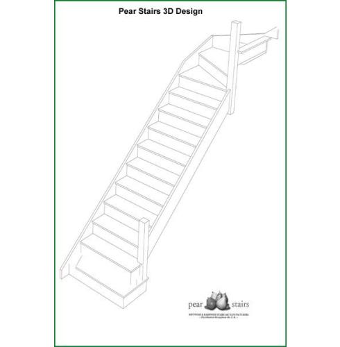 Walnut and Glass Staircase