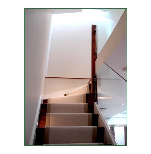 Walnut and Glass Staircase