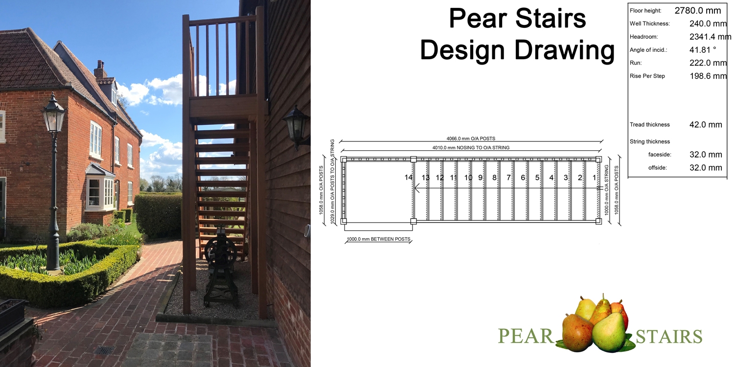 external staircase uk, outdoor hardwood staiirs, hardwood stairs uk
